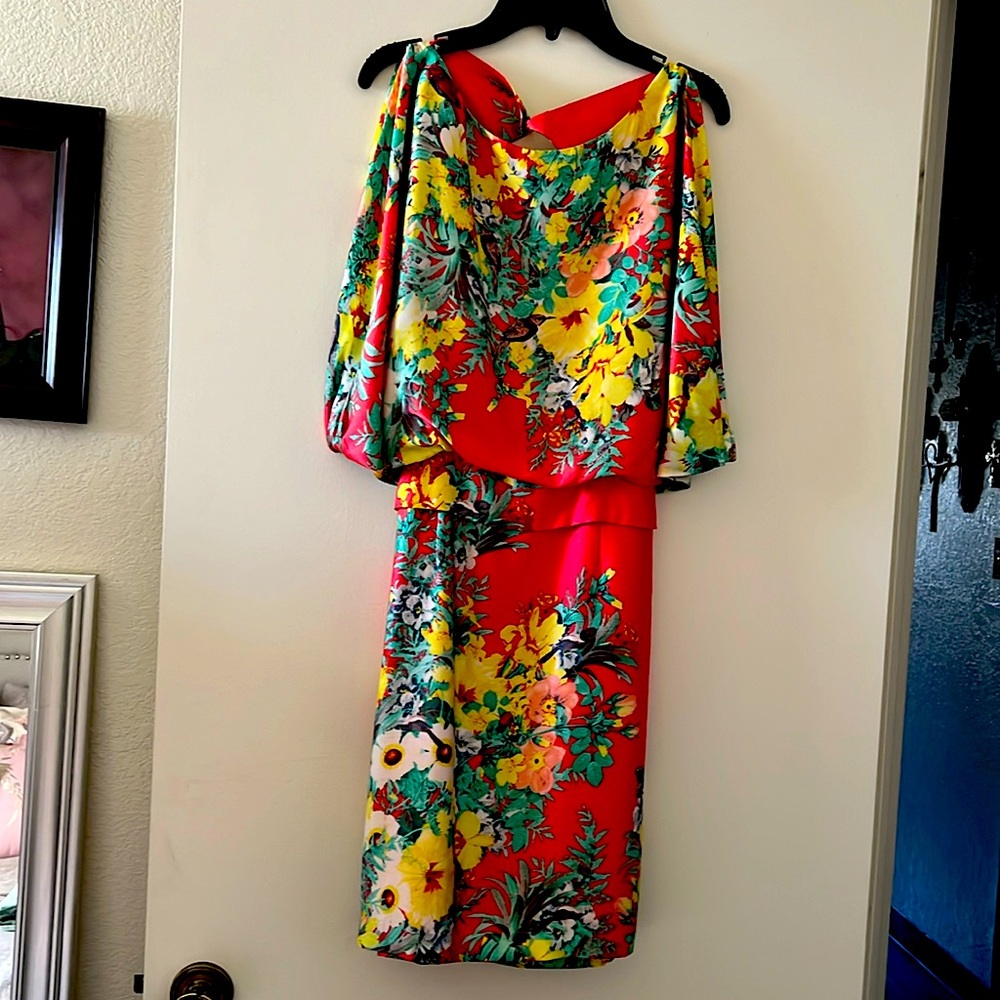 Bisou Bisou, size 10, open back party dress, playful & elegant. Like new.
